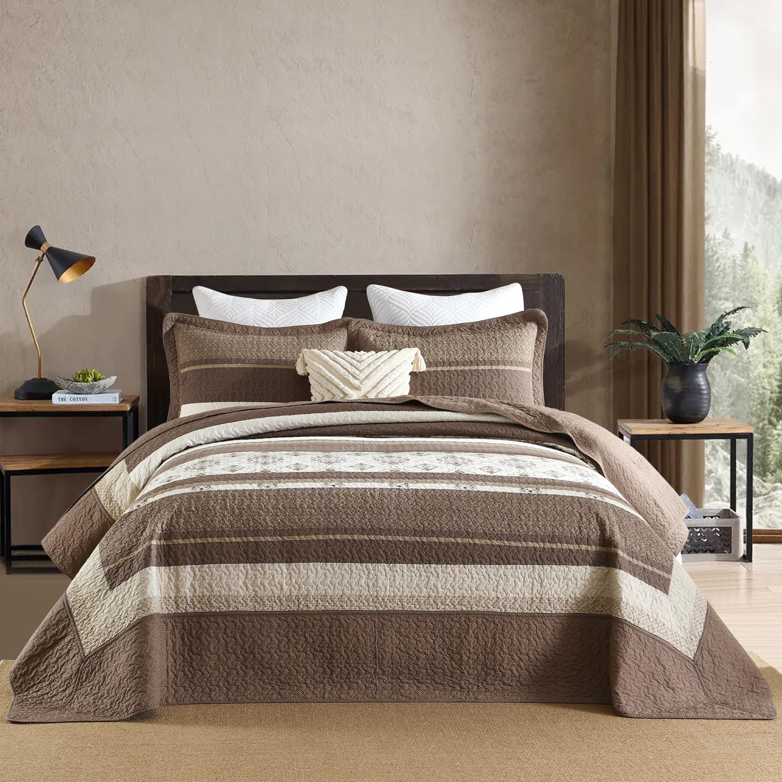 Colcha extragrande para cama King de 128" de ancho x120 L -