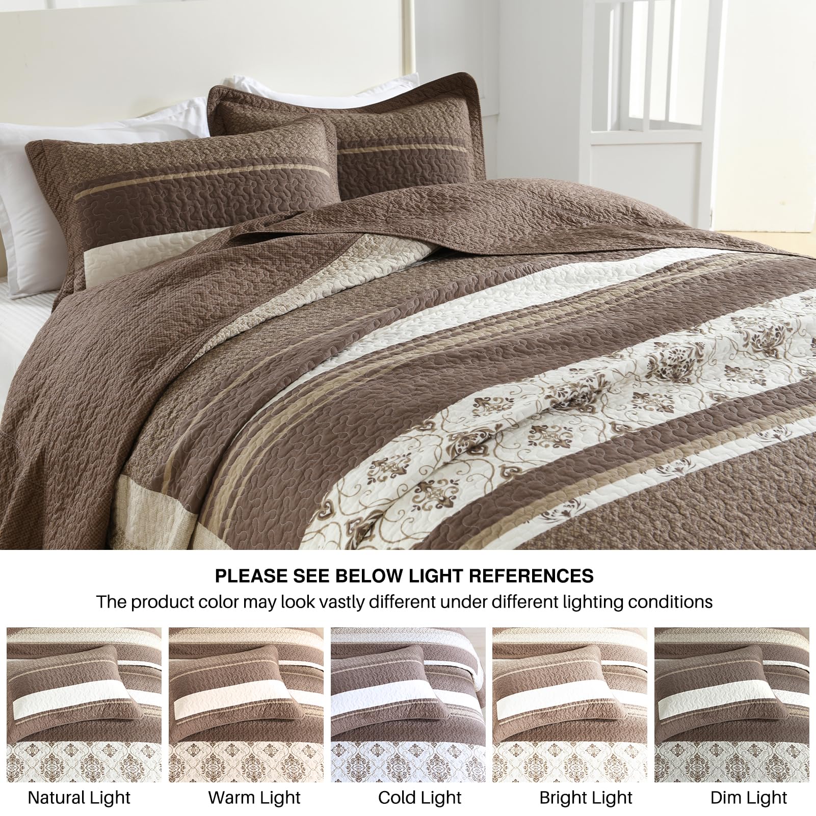 Colcha extragrande para cama King de 128" de ancho x120 L - - Imagen 8