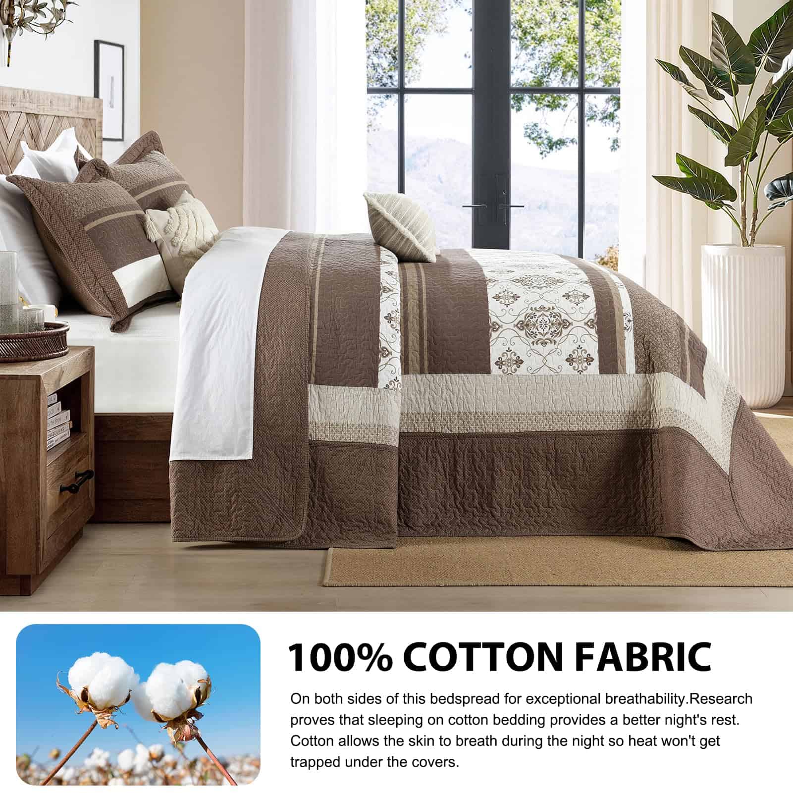 Colcha extragrande para cama King de 128" de ancho x120 L - - Imagen 4