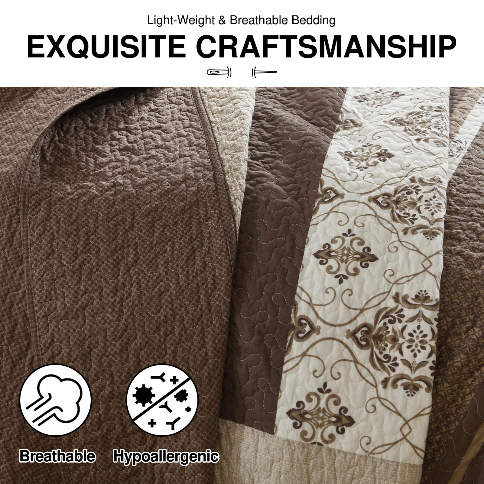 Colcha extragrande para cama King de 128" de ancho x120 L - - Imagen 6