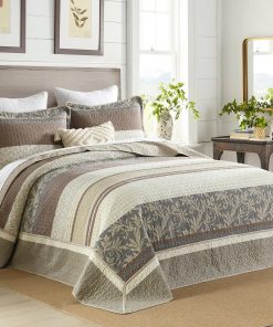 Juego de Colcha de Cama SahSahCasa 120"x102" 100% Algodón,