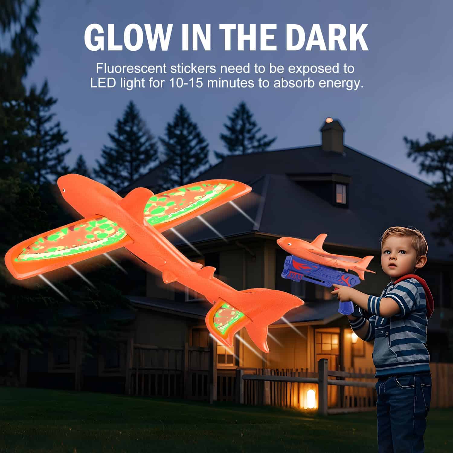 UNCANZEA 6 Pack Dreamy Ocean Foam Airplane Launcher Toys, - Imagen 4