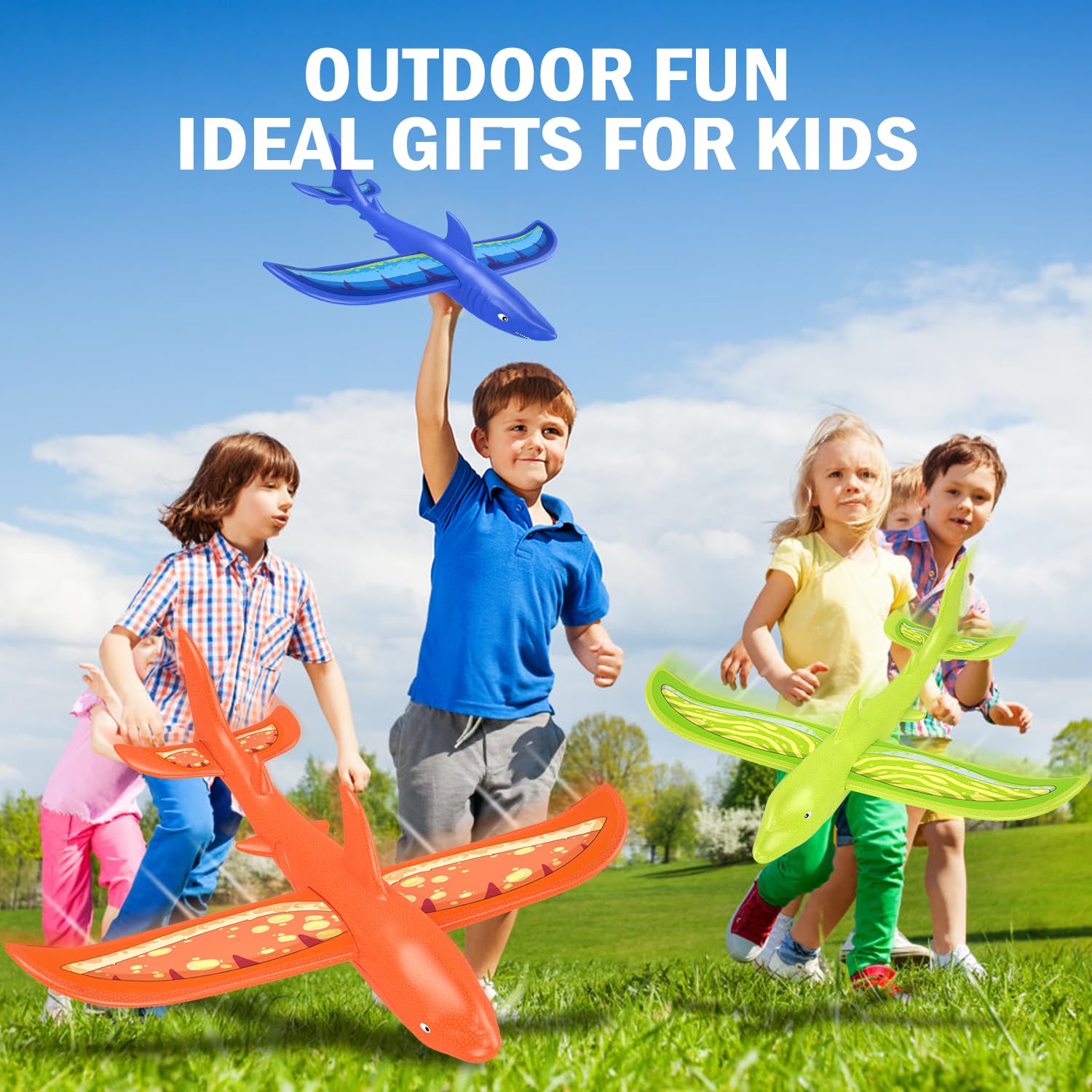 UNCANZEA 6 Pack Dreamy Ocean Foam Airplane Launcher Toys, - Imagen 7