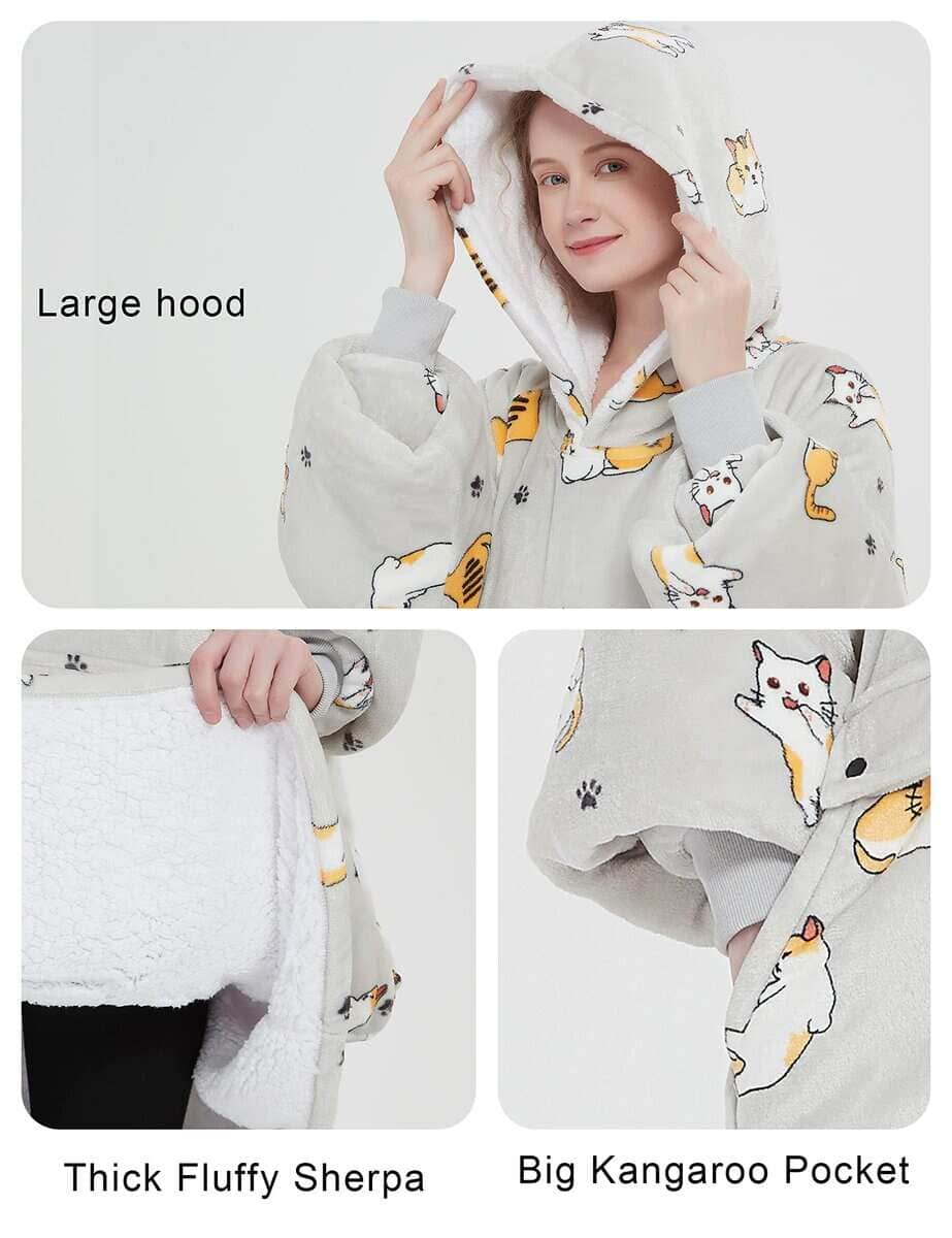 Manta eléctrica con calefacción portátil con capucha USB - Imagen 5