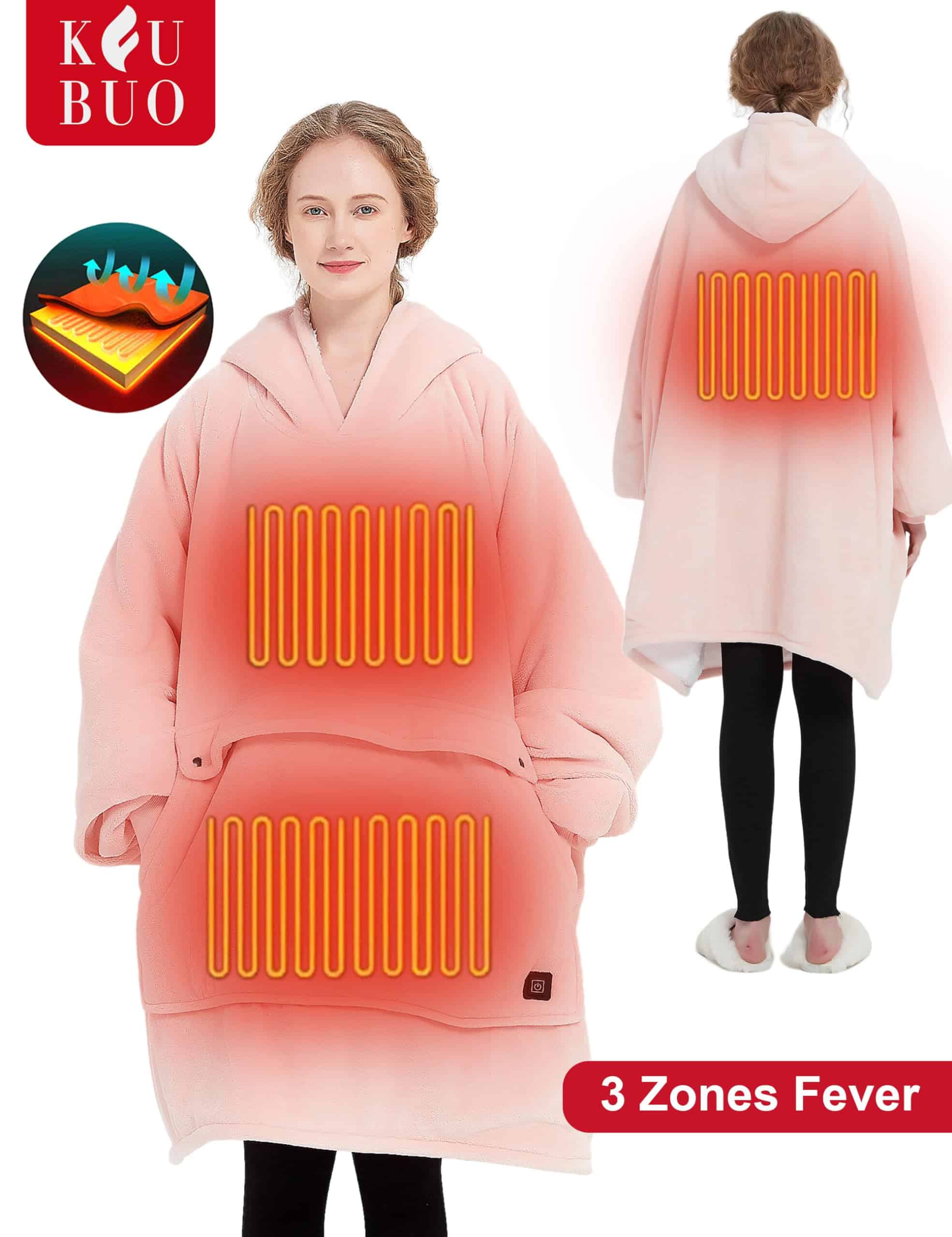Manta con capucha eléctrica con calefacción KFUBUO, Manta - Imagen 3