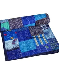 Colcha de Patchwork Kantha DecorAvenue, Manta, Cubrecama de