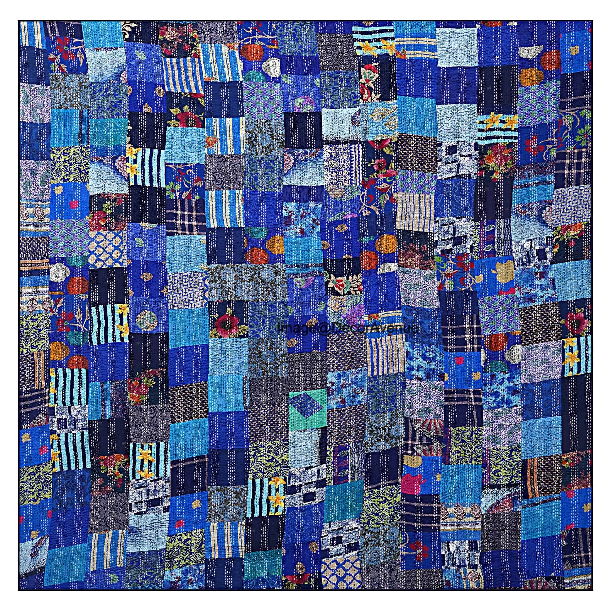 Colcha de Patchwork Kantha DecorAvenue, Manta, Cubrecama de - Imagen 6