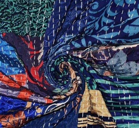 Colcha Kantha Patchwork DecorAvenue, Colcha, Cubierta de - Imagen 6