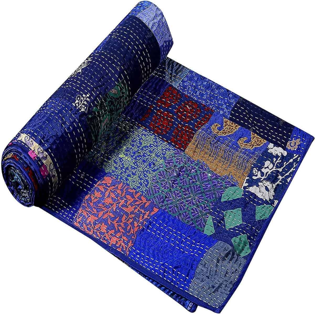 Colcha Kantha Patchwork DecorAvenue, Colcha, Cubierta de