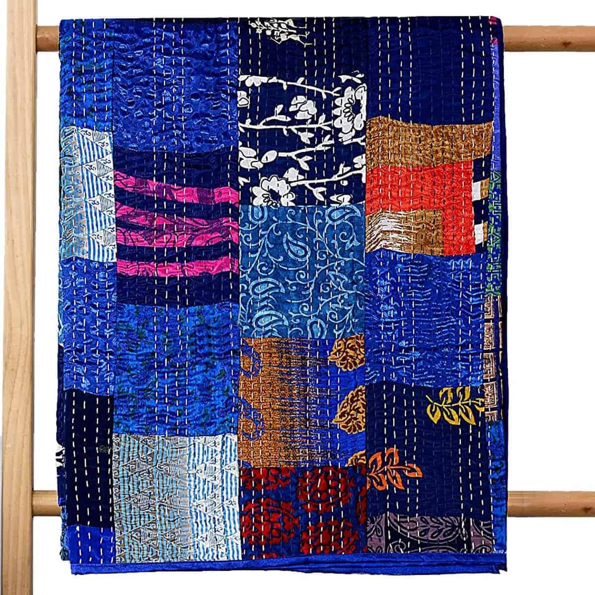 Colcha Kantha Patchwork DecorAvenue, Colcha, Cubierta de - Imagen 3
