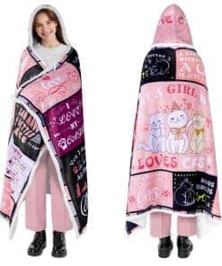 Mantas con Capucha para Mujer, Regalos Temáticos de Gatos,