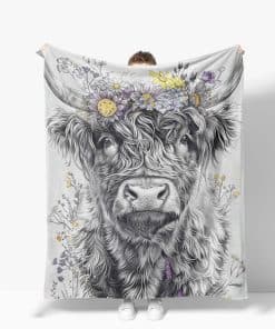 Manta de Vaca de las Highlands Manta de Forro Polar Manta