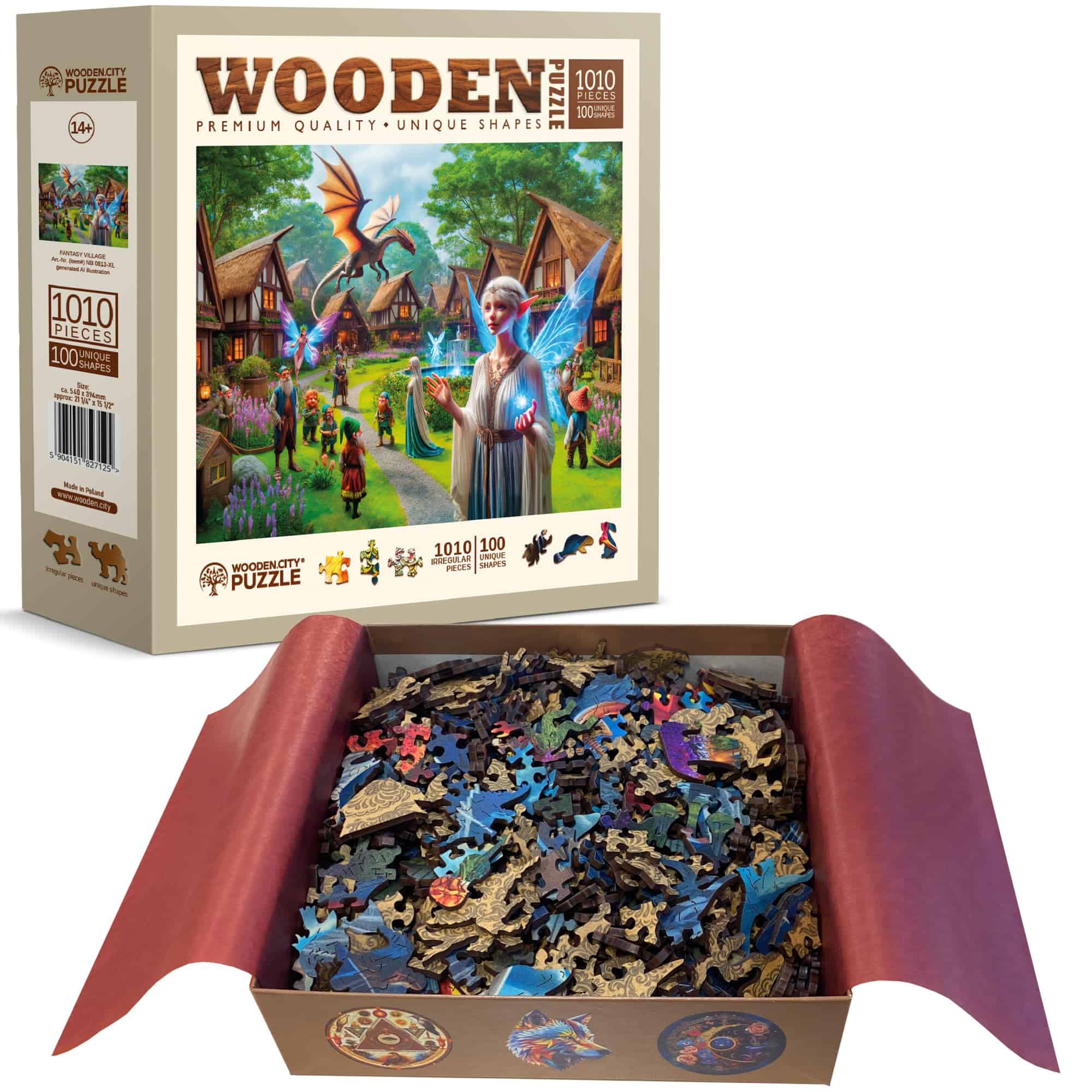 Rompecabezas de Madera WOODEN.CITY Fantasy Country de 1000 - Imagen 4