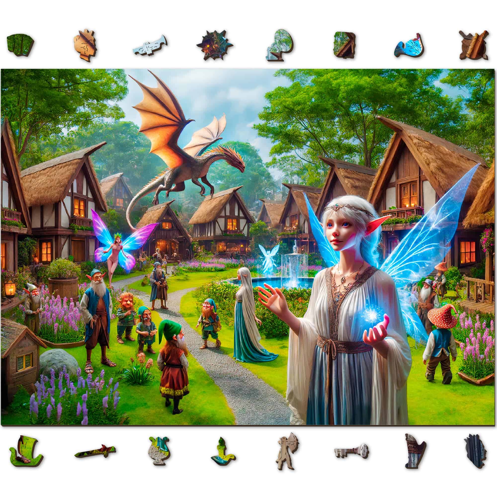 Rompecabezas de Madera WOODEN.CITY Fantasy Country de 1000