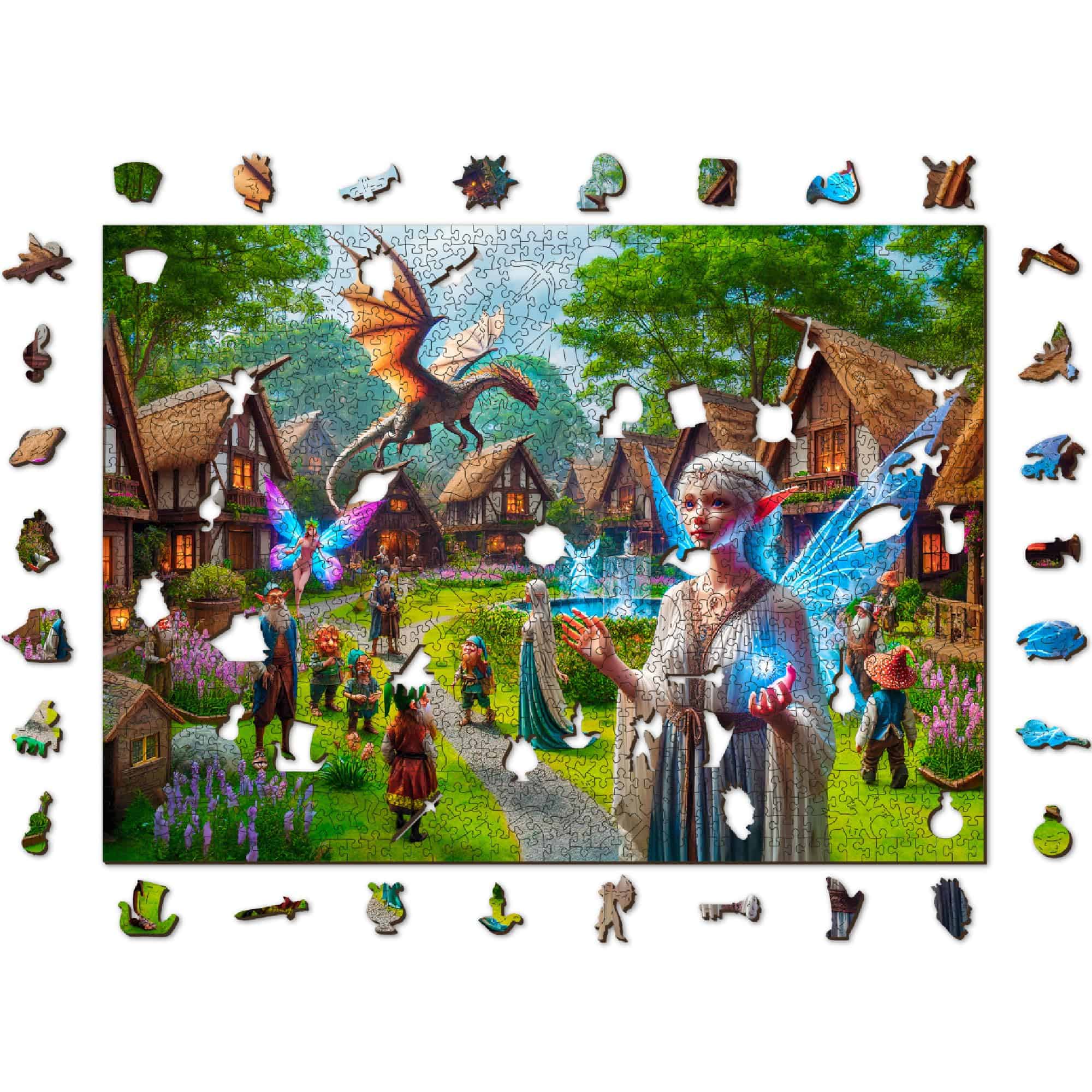 Rompecabezas de Madera WOODEN.CITY Fantasy Country de 1000 - Imagen 6