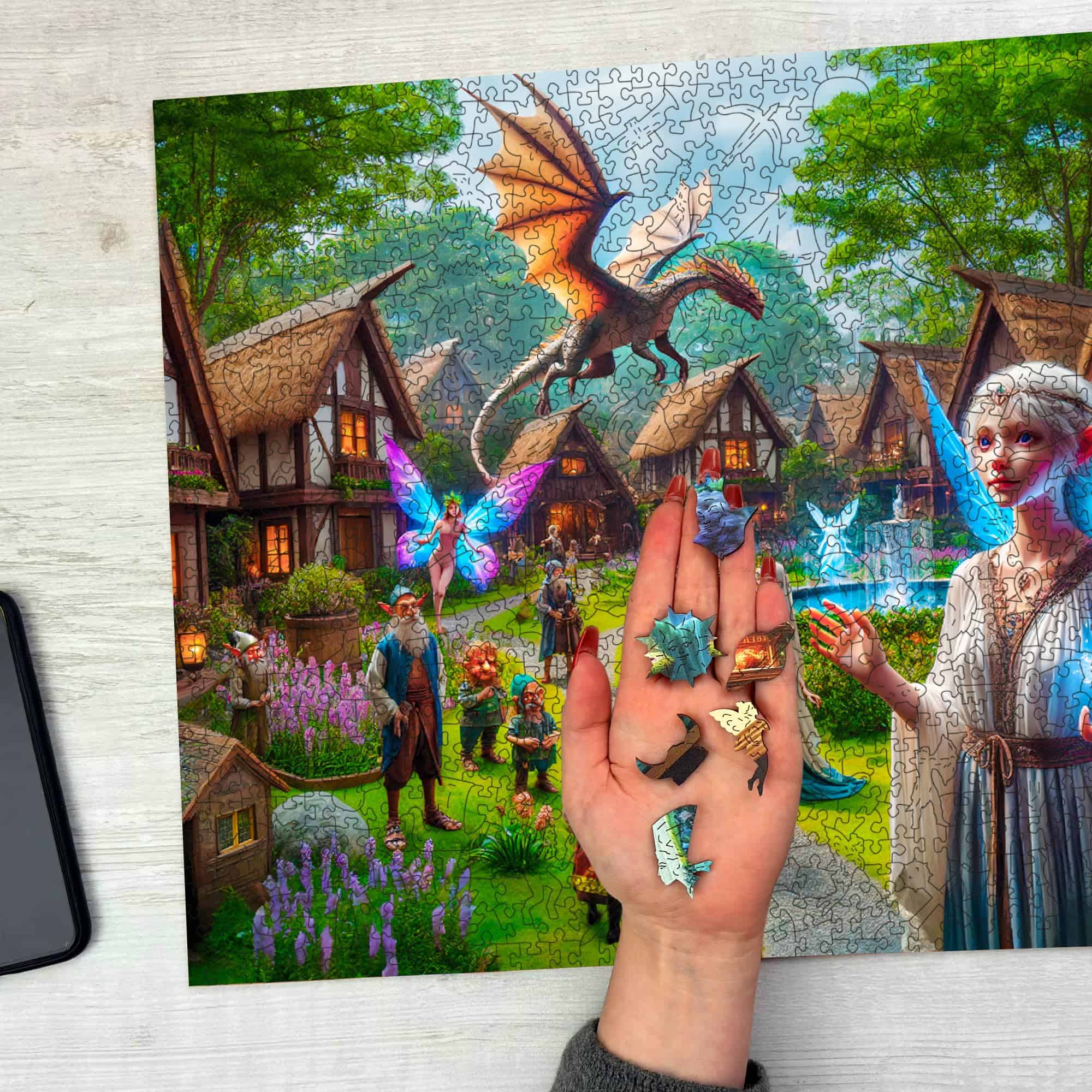 Rompecabezas de Madera WOODEN.CITY Fantasy Country de 1000 - Imagen 7