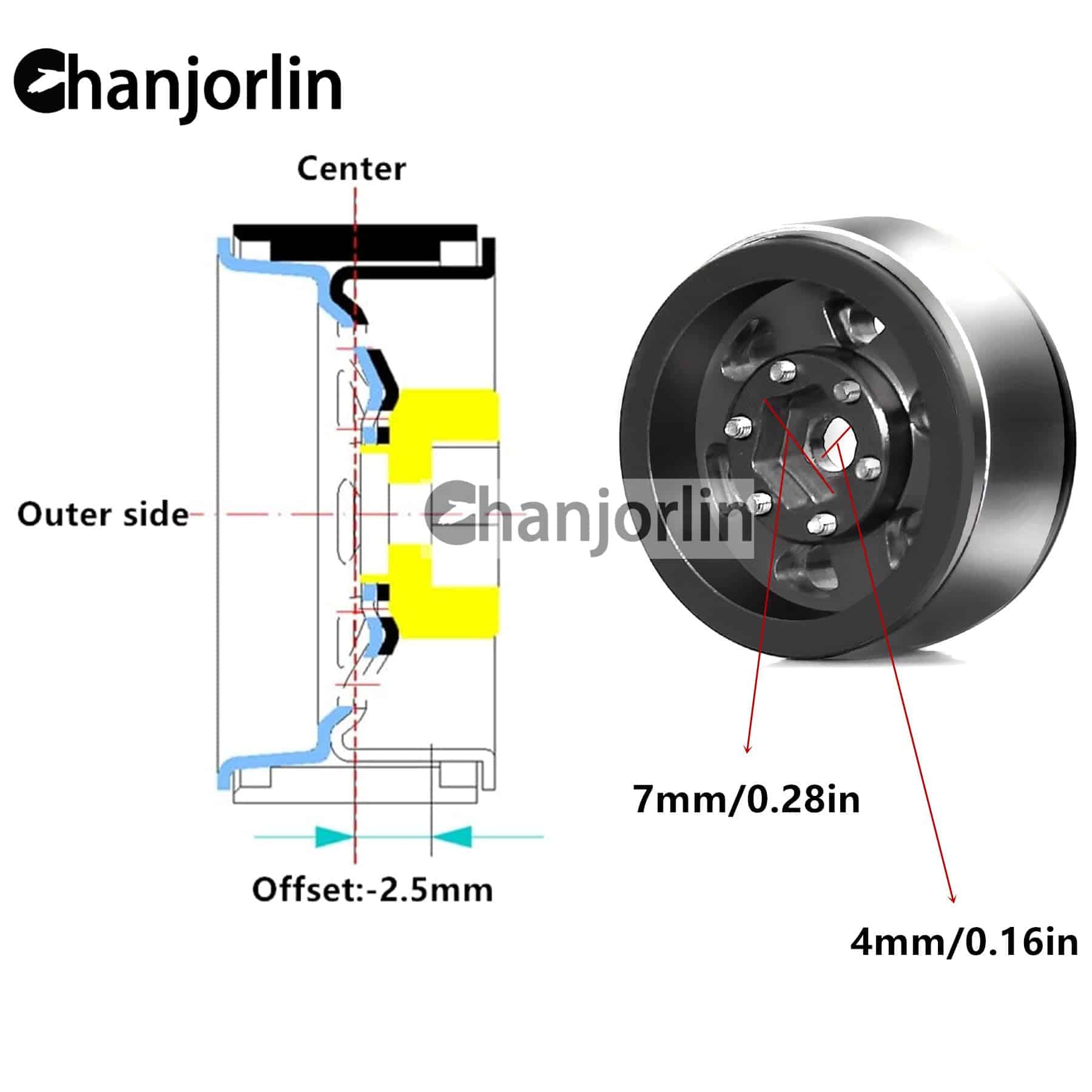 Neumáticos Rock Crawler 1/24 1/18 RC y Llantas de Aleación - Imagen 4