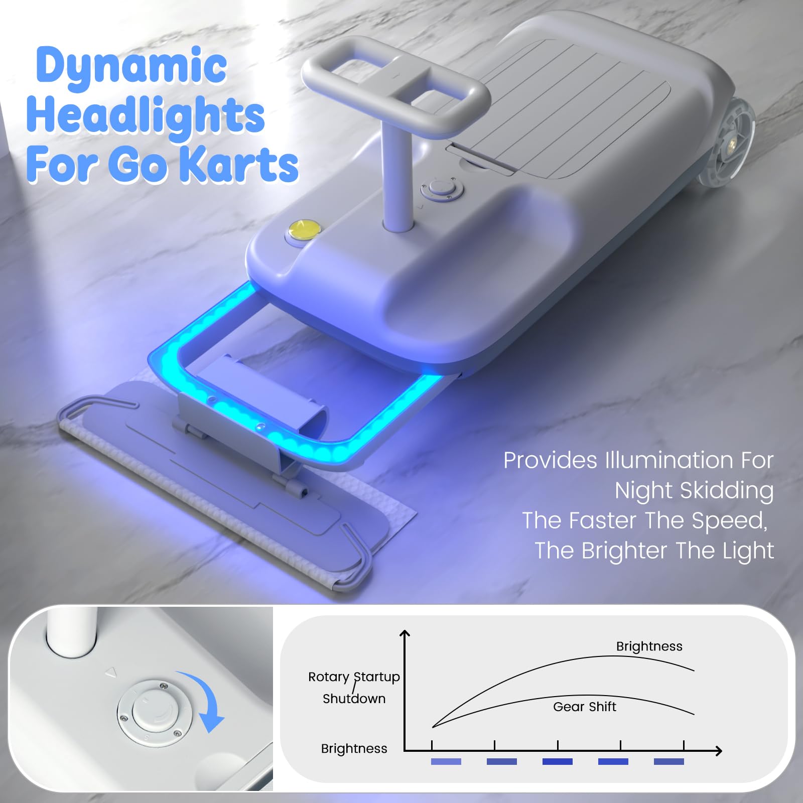 Go Kart Portátil, Coche de Carreras de 12v para Niños, - Imagen 3