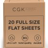 Paquete a granel de 20 sábanas planas - 20 -Blanco