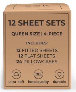 Paquete a Granel de 12 Juegos de Sábanas - -Negro