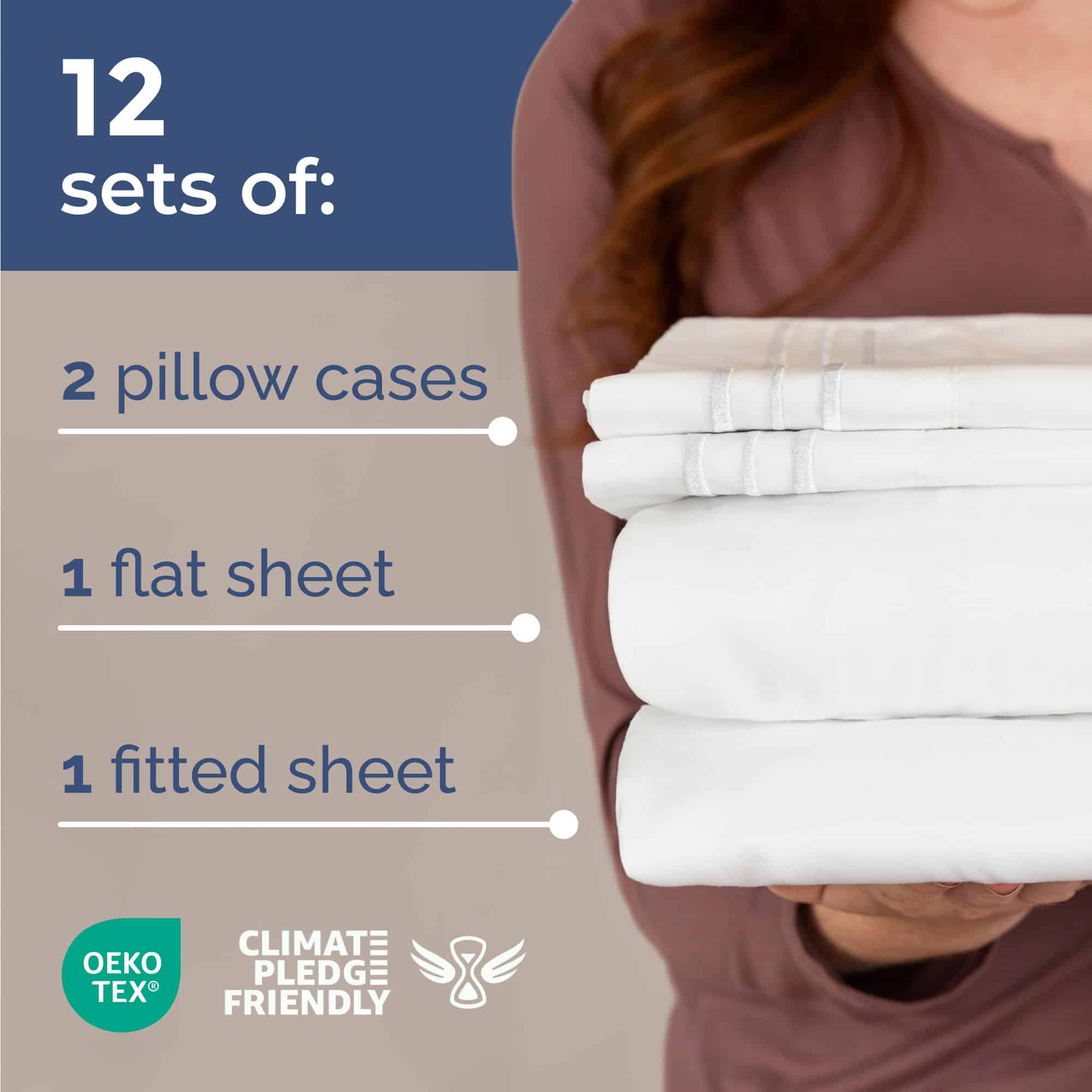 Paquete a Granel de 12 Juegos de Sábanas - -Negro - Imagen 3