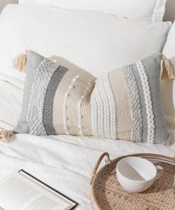 Funda de cojín decorativo lumbar BlissBlush 14x24 estilo