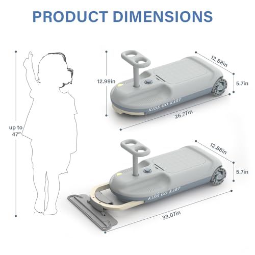 Feuymoent Carrito de Go Kart Eléctrico, Coche de Limpieza - Imagen 3