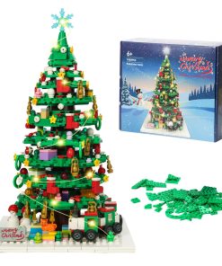 Set de Construcción de Árbol de Navidad para Niños, Bloques
