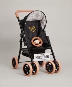 Carriola de muñecas inspirada en superhéroes Herotron de