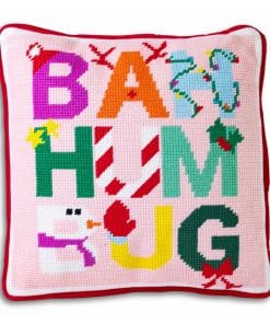 Almohada decorativa de Navidad hecha a mano de aguja de