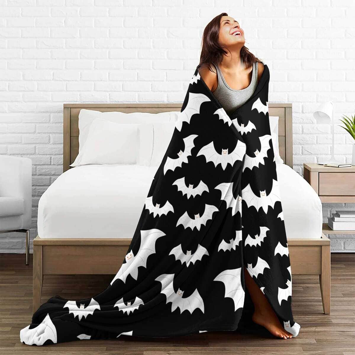 Manta Gótica de Murciélagos para Halloween THOEWONG - Manta - Imagen 5