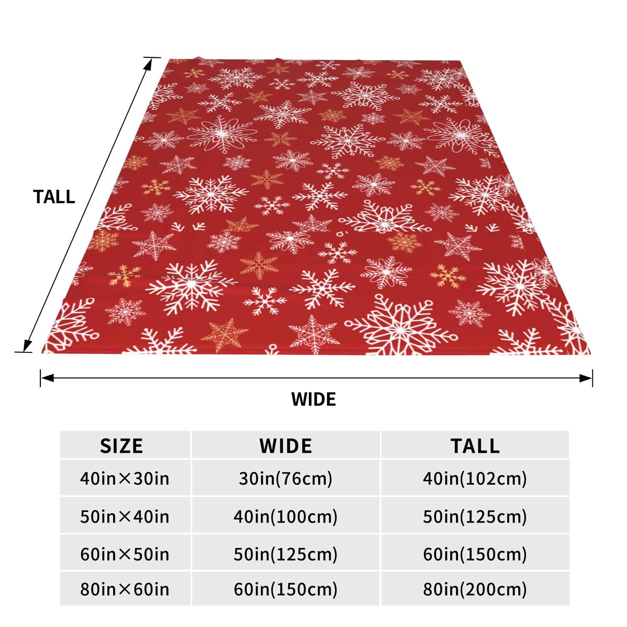 Manta de Navidad - Manta Fleece de Navidad con Copos de - Imagen 3