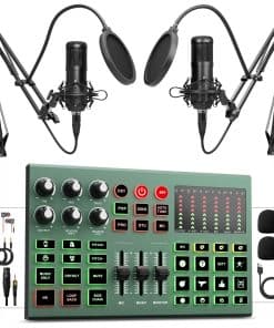 Paquete de Equipos de Podcast para 2, Mezcladora de Audio