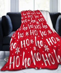 Mantas Decorativas Navideñas Hohoho Copos de Nieve Suaves
