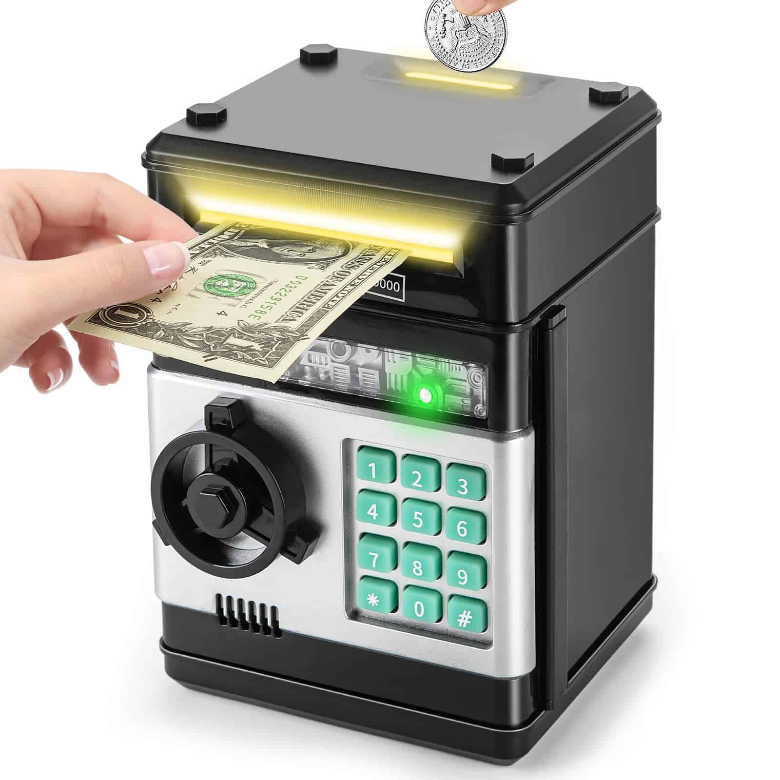 Hucha electrónica de cerdito para niños y niñas, Caja de