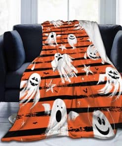Manta de Halloween Franela con Estampado de Fantasma y