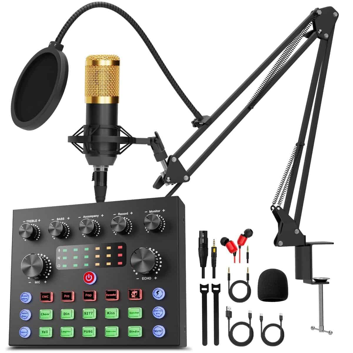 Paquete de Equipos para Podcast, Mezclador de DJ de