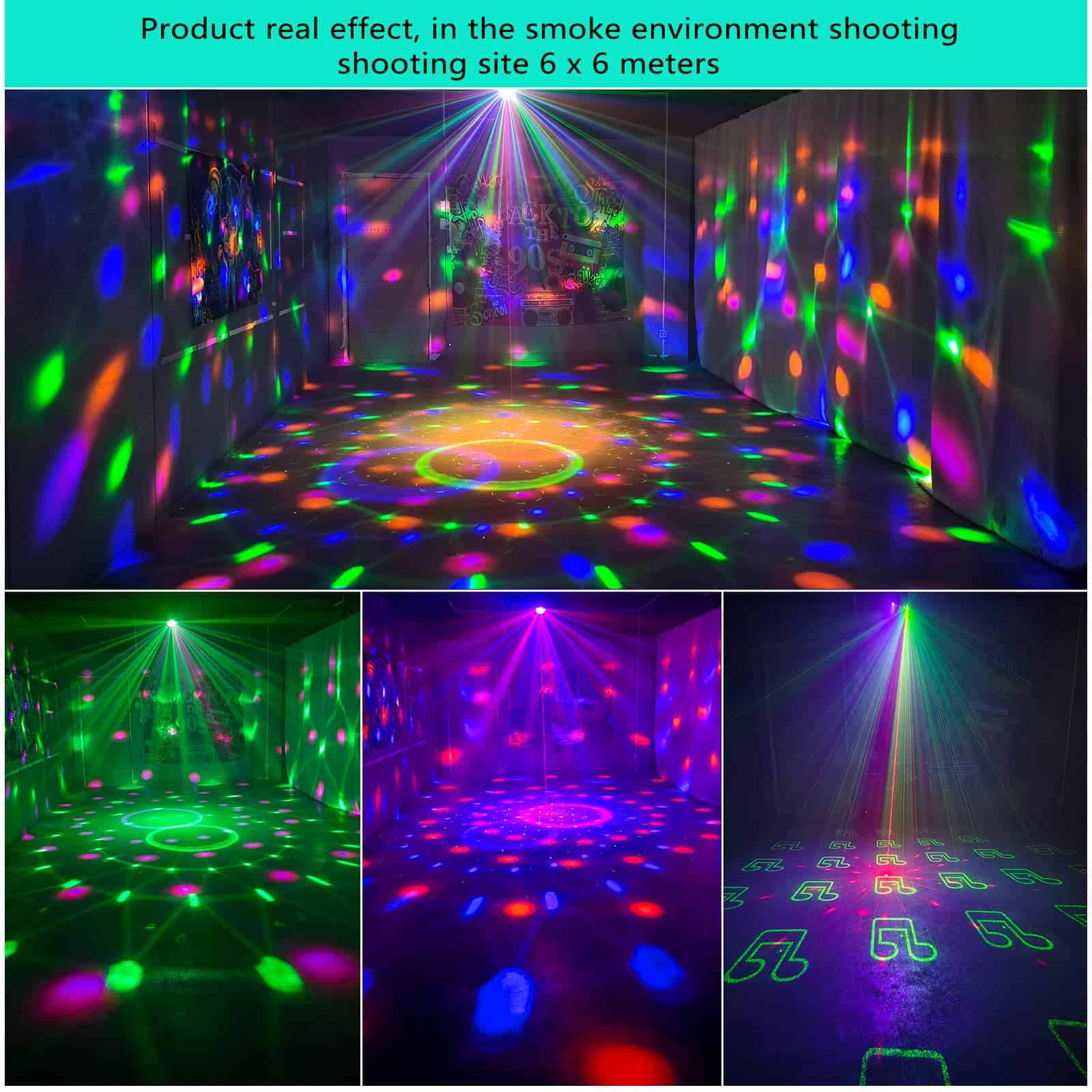 Luces de fiesta de discoteca Yinpkteo, luces LED 6 colores - Imagen 5