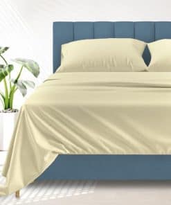 Juego de sábanas Ashton 100% algodón -Beige