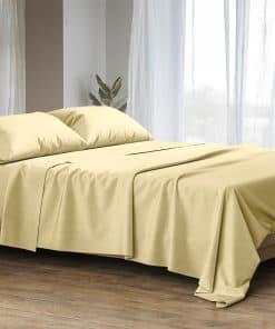 Juego de sábanas King Ashton de algodón -Beige