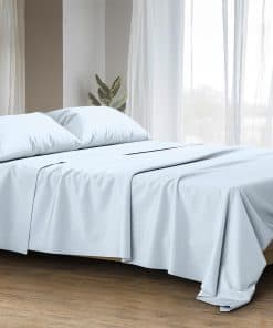Juego de sábanas 100% algodón egipcio -Azul Claro