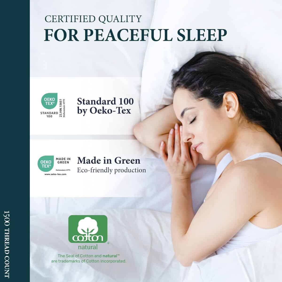 Funda de Almohada de Algodón Egipcio 100% Tamaño King Set - Imagen 6