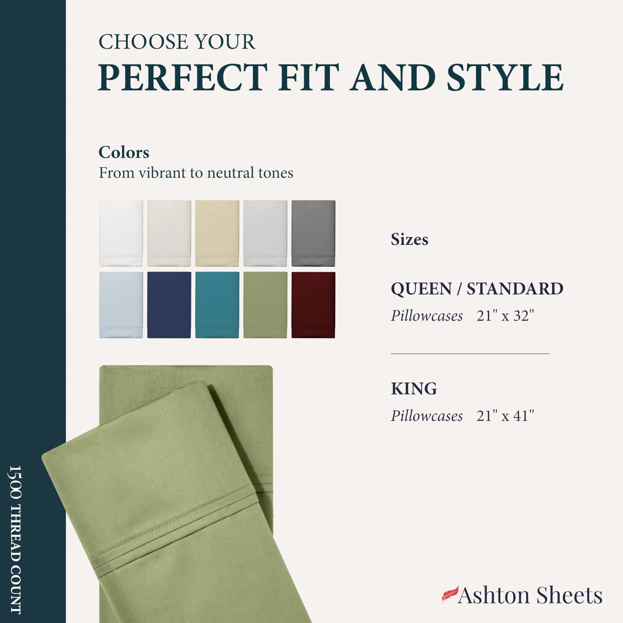 Funda de Almohada de Algodón Egipcio 100% Tamaño King Set - Imagen 8