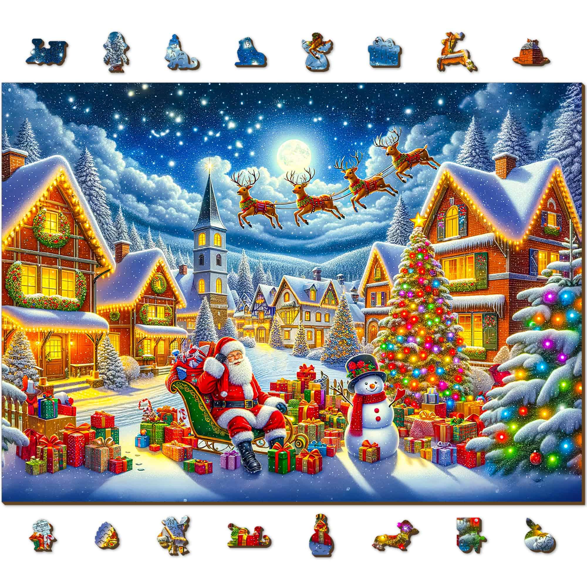 Rompecabezas de Navidad de Madera WOODEN.CITY 1000 Piezas -