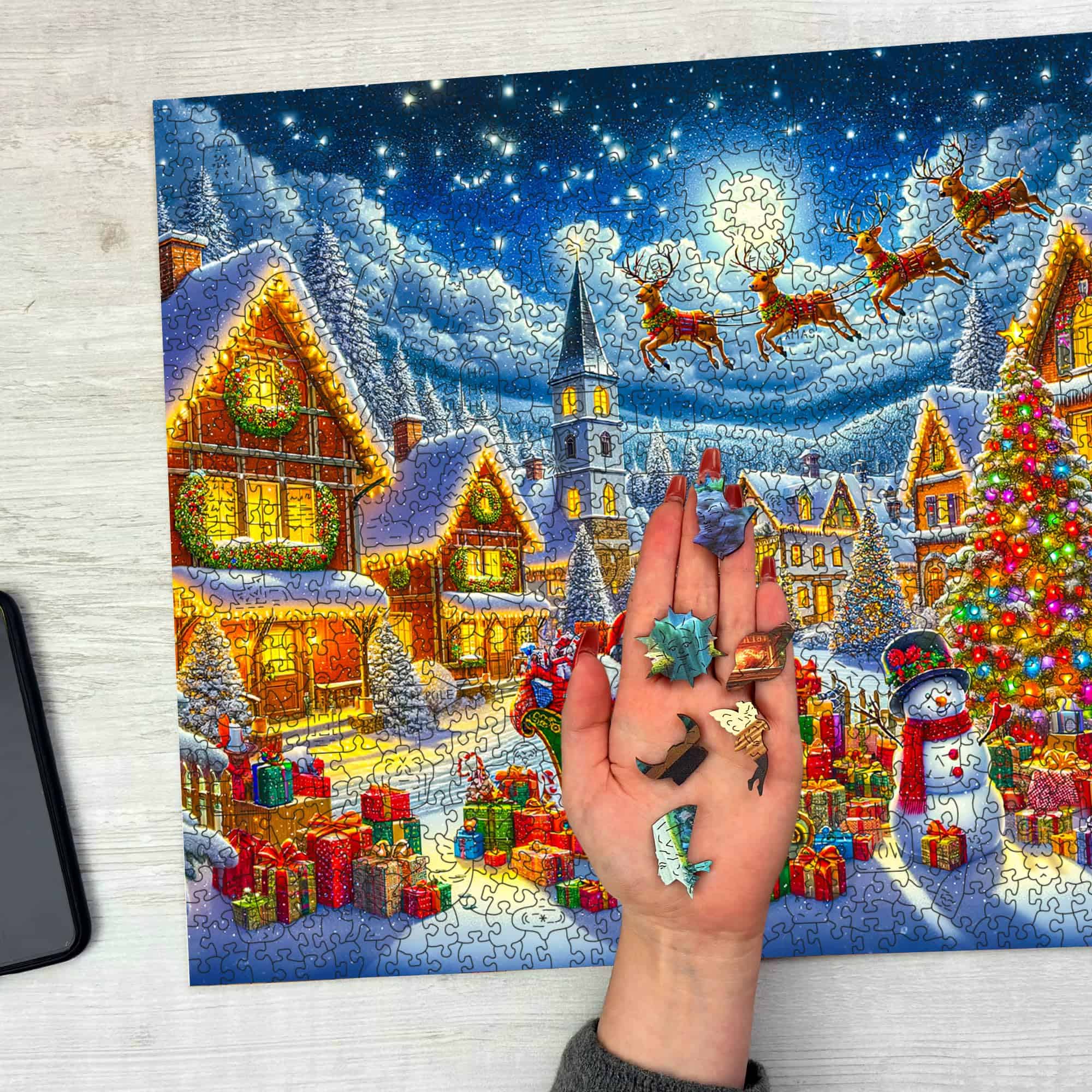 Rompecabezas de Navidad de Madera WOODEN.CITY 1000 Piezas - - Imagen 7