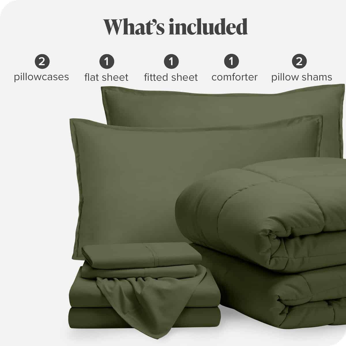 Juego de Cama en una Bolsa 7 Piezas Bare Home Comforter & - Imagen 8