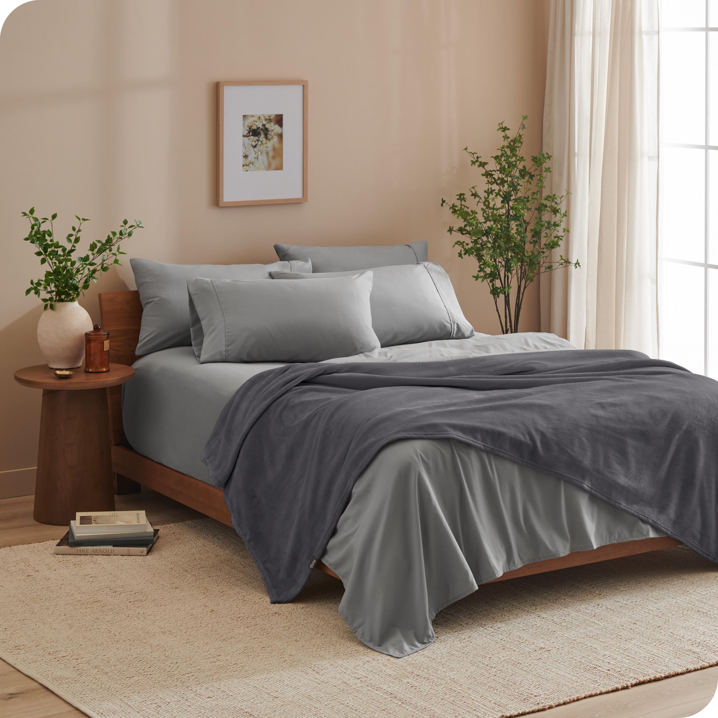 Manta de felpa Bare Home - Extra larga - Azul coronel - - Imagen 7