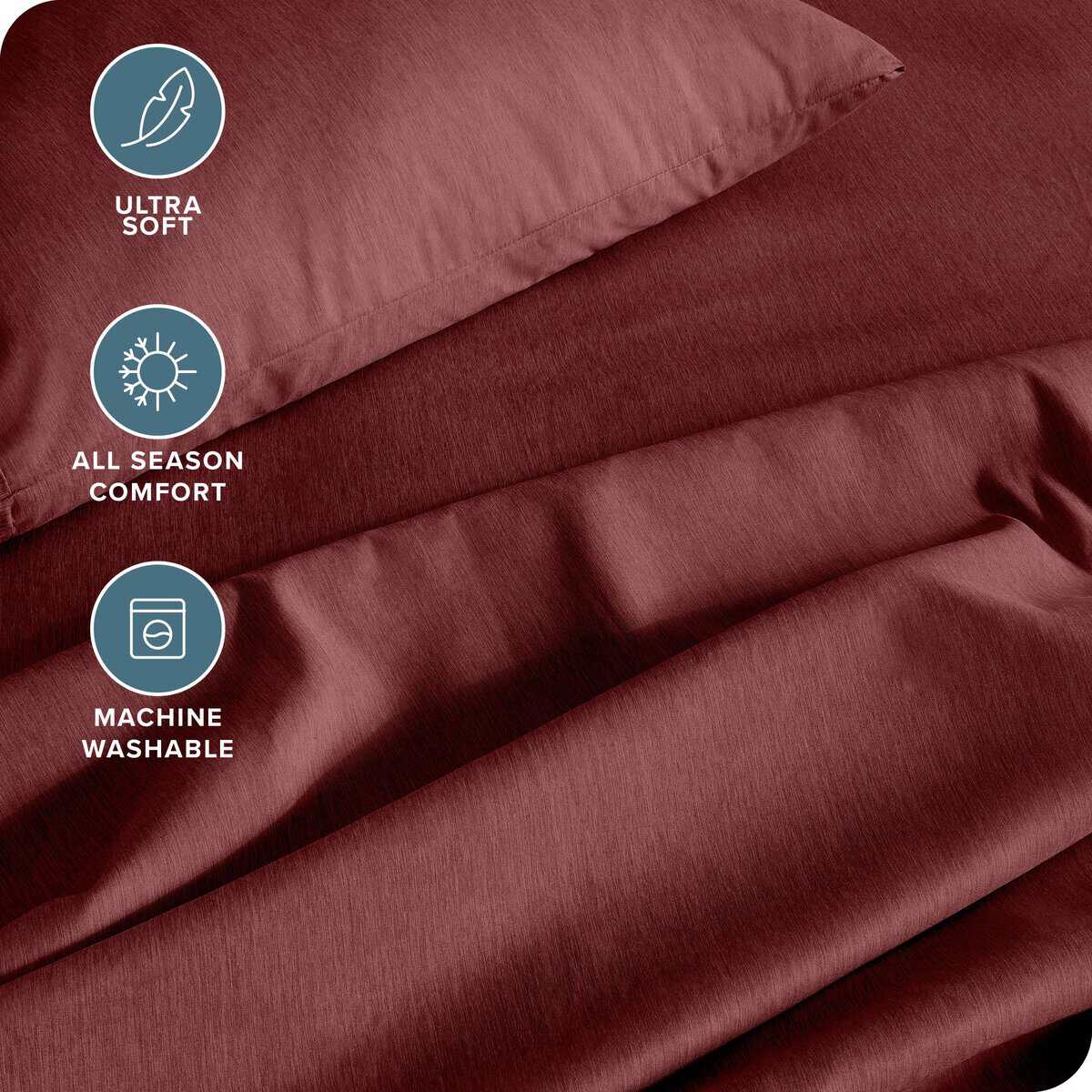 Juego de sábanas completo Bare Home - Juego de -Rosa jaspead - Imagen 4