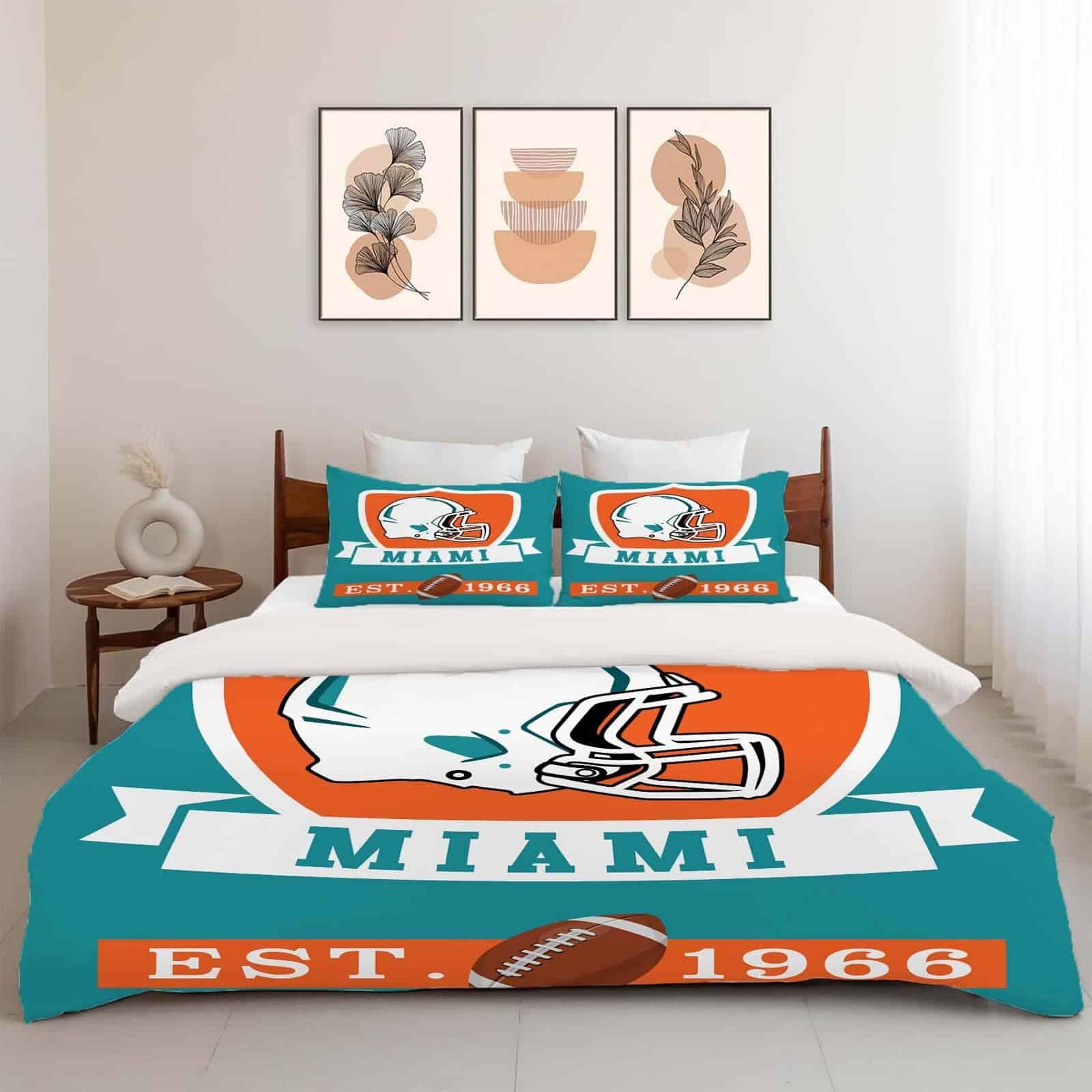 Juego de Ropa de Cama Miami Fútbol Deportes Decoración para - Imagen 7