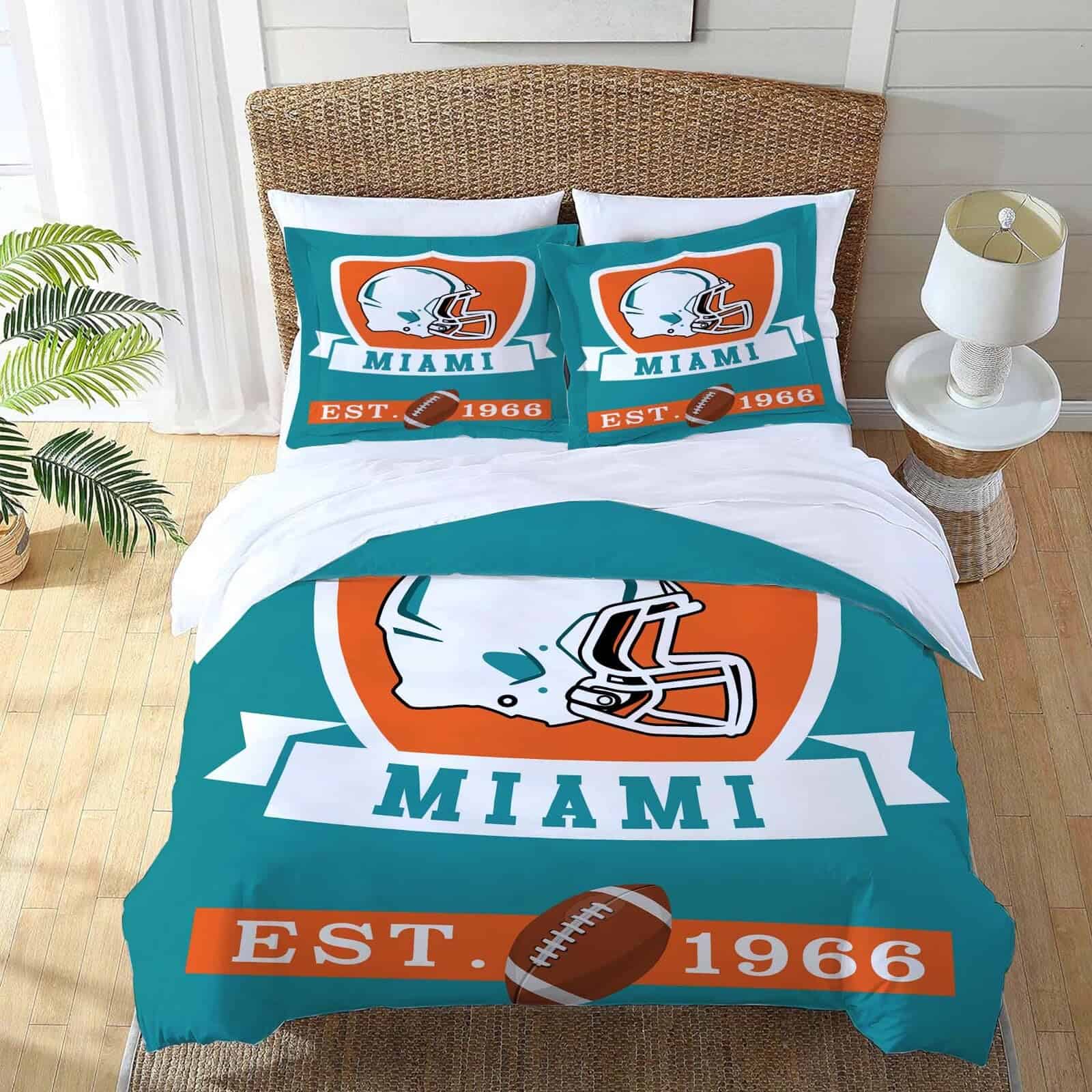 Juego de Ropa de Cama Miami Fútbol Deportes Decoración para - Imagen 4